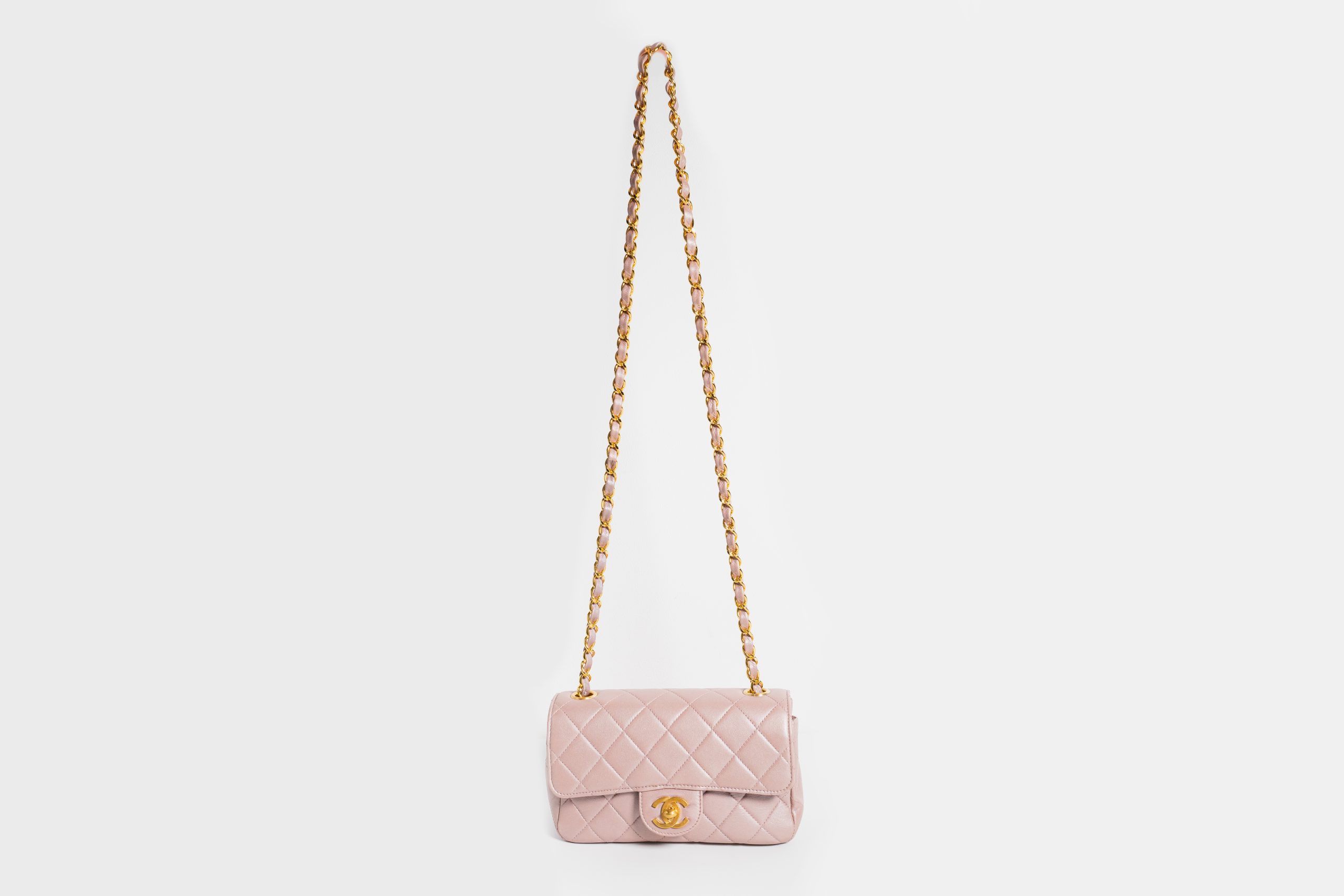 Chanel Button Flap Bag Light Pink, Mini – Open Space