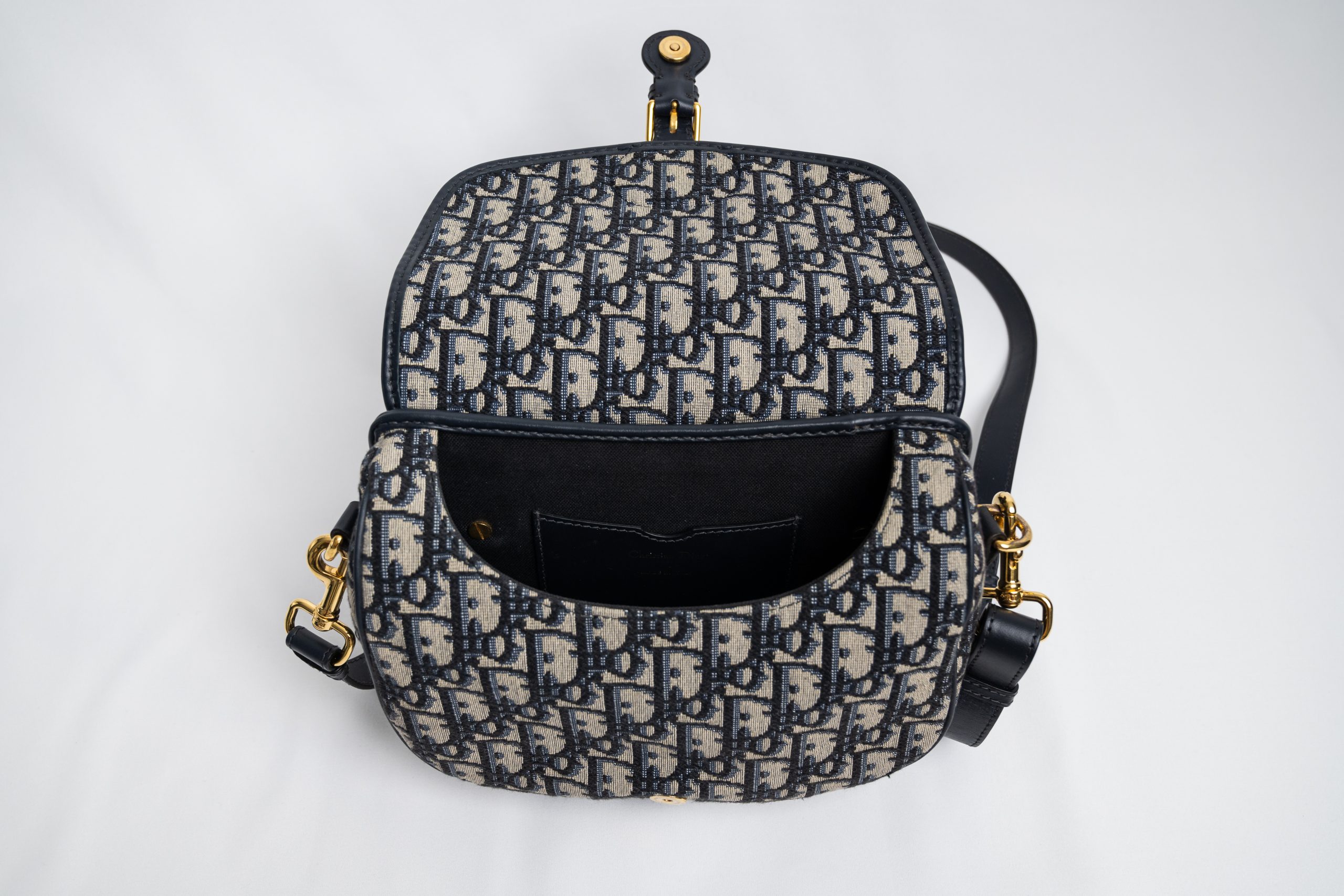 Dior Medium Bobby Bag in Blue Oblique - BagButler