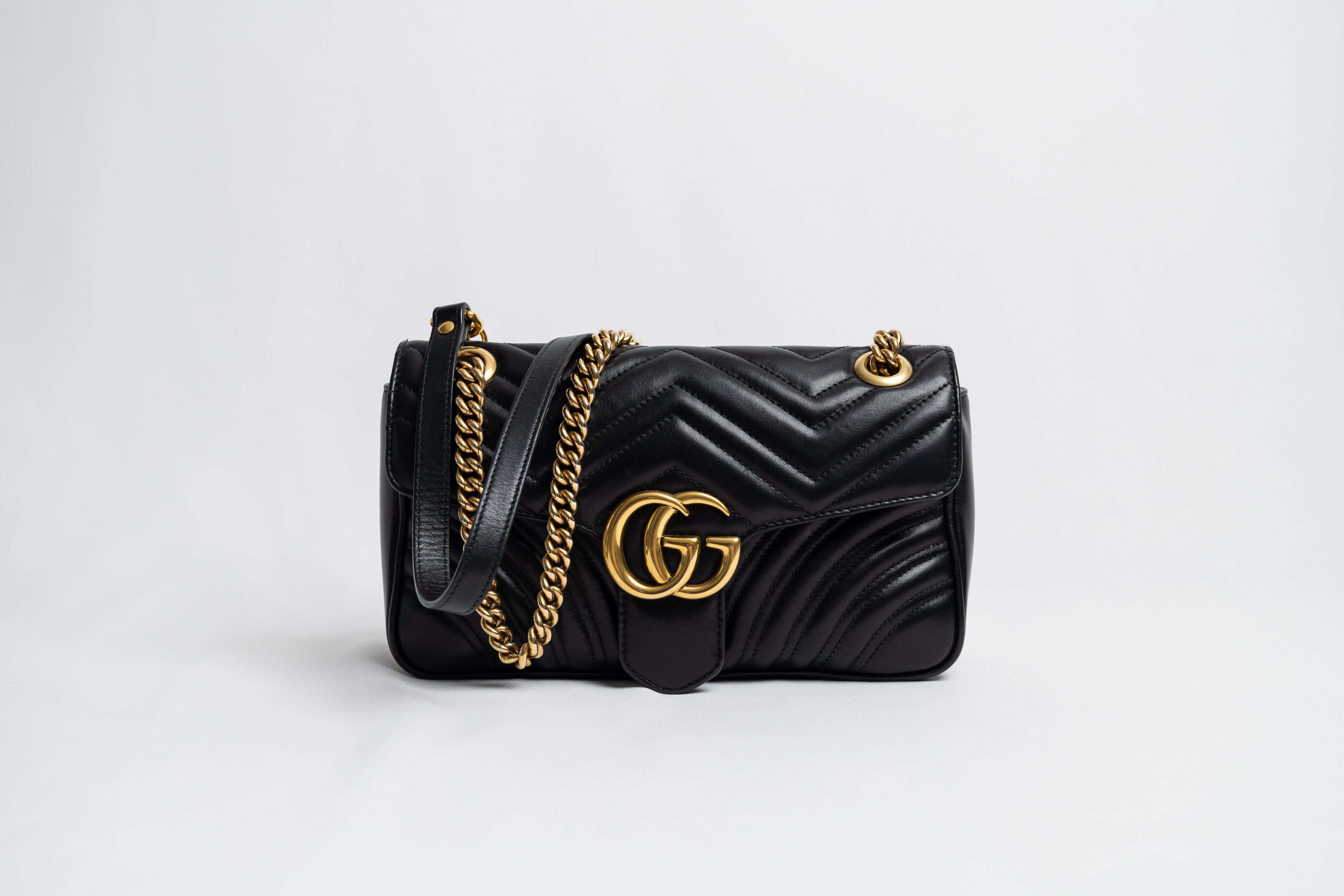 Gucci Black Marmont Shoulder Bag, Small – Open Space