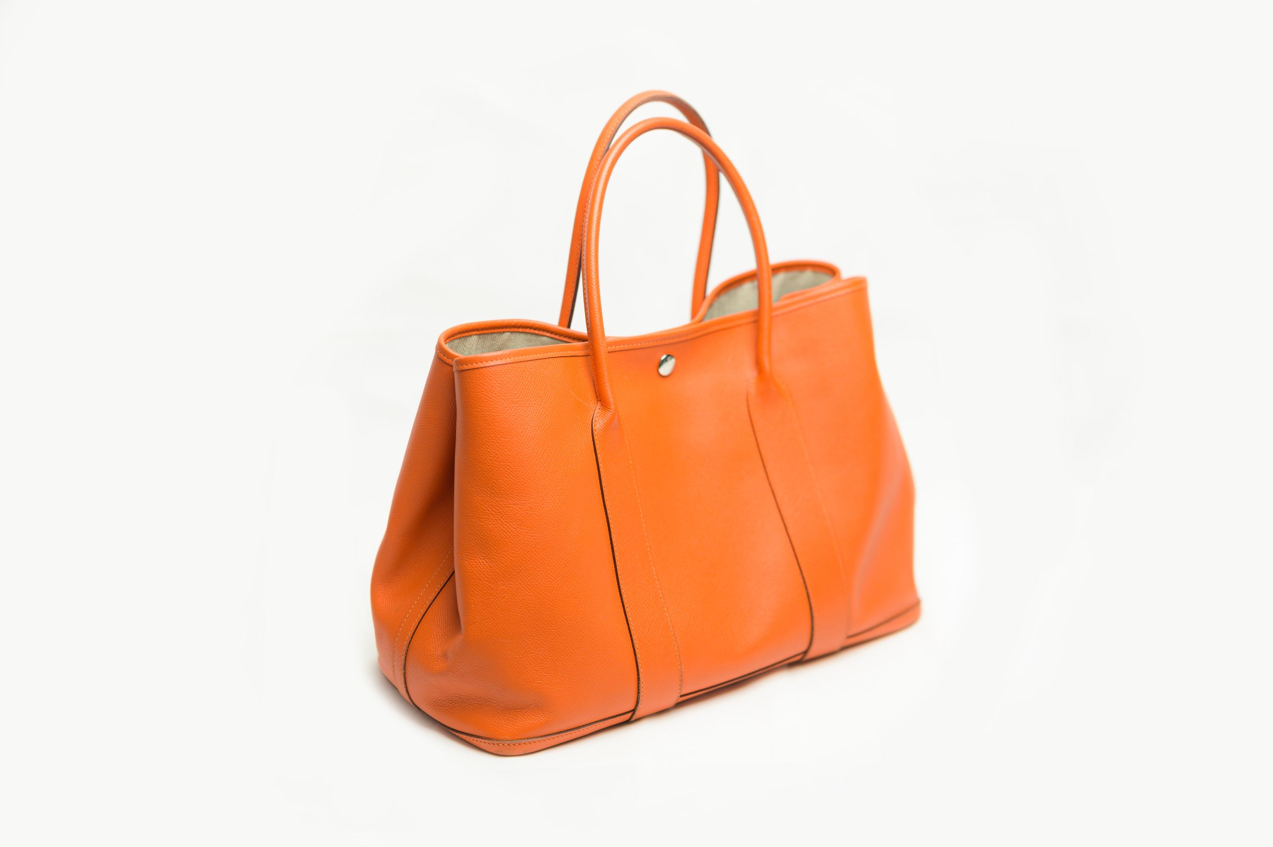 Hermes Garden Party Bag Canvas In Orange