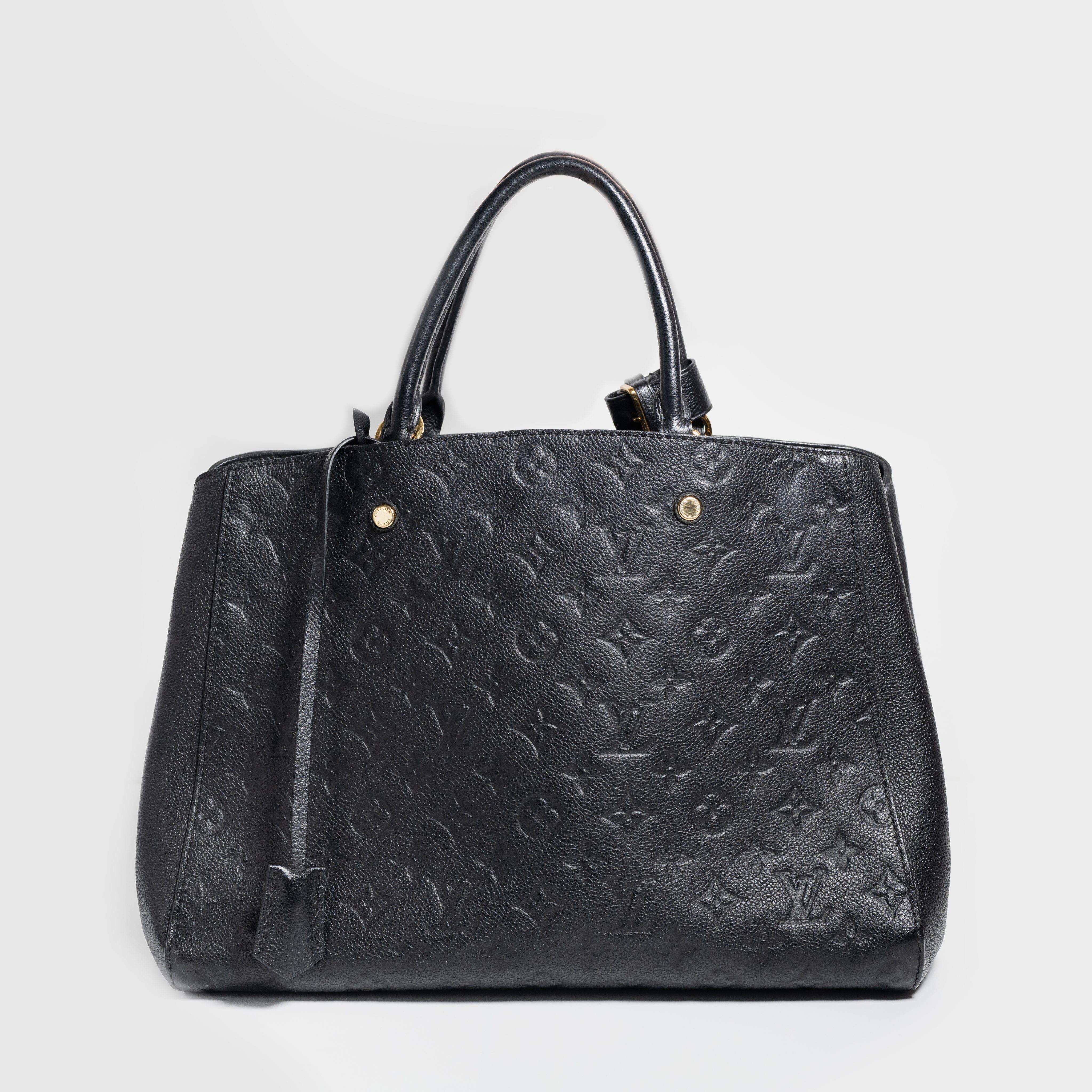 Rent Buy Louis Vuitton Monogram Empreinte Leather Montaigne BB Bag