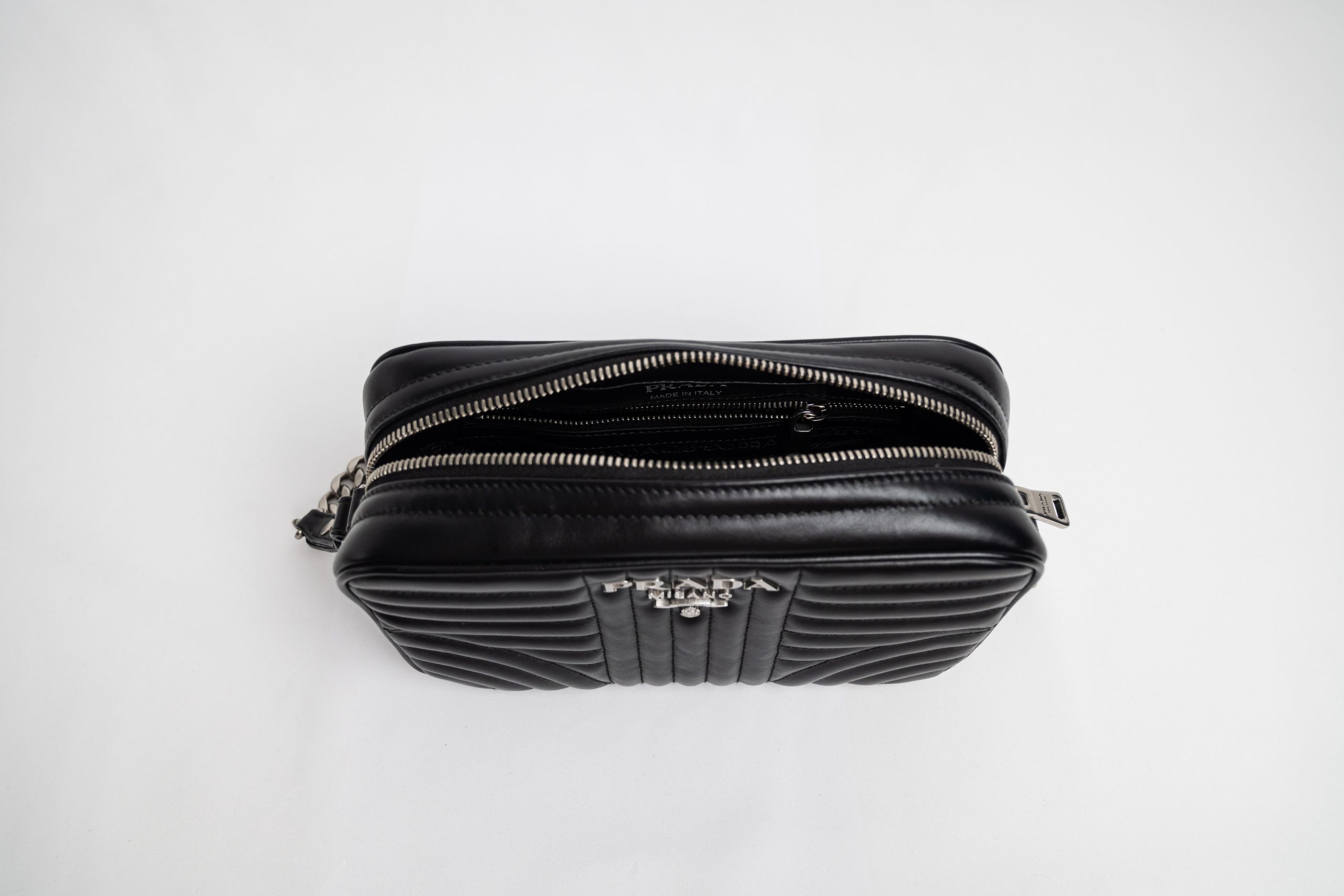 Prada Black Diagramme Camera Bag